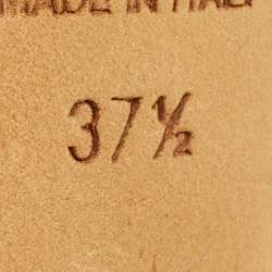 Pre Owned صندل جيمي تشو روزي جلد ذهبي بسوار عند الكاحل مقاس 37