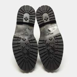 مملوكة مسبقًا حذاء بوت عسكري جلد أسود جيمي تشو كورا مقاس 41