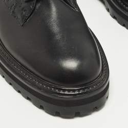 مملوكة مسبقًا حذاء بوت عسكري جلد أسود جيمي تشو كورا مقاس 41