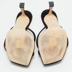 مملوكة مسبقًا صنادل جيمي تشو ماييلي سوداء من جلد السويد مقاس 36