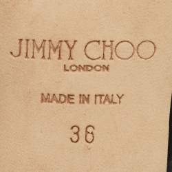 مملوكة مسبقًا صنادل جيمي تشو ماييلي سوداء من جلد السويد مقاس 36