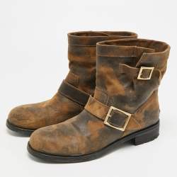 مملوكة مسبقًا Jimmy Choo Dover Size 41 Brown Suede Ankle Length Boots
