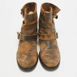 مملوكة مسبقًا Jimmy Choo Dover Size 41 Brown Suede Ankle Length Boots