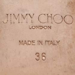 Pre Owned Jimmy Choo Gretchen Size 36 Black Fabric and Suede Mules