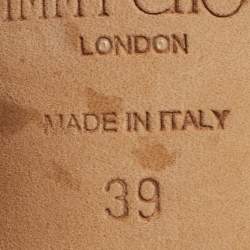 Pre Owned Jimmy Choo Romy Size 39 Black/Silver Quartz Suede Pointed Toe Pumps