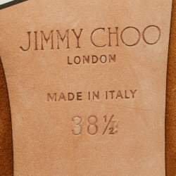 مملوكة مسبقًا Jimmy Choo Verie Size 38.5 Brown Suede Lace Up Pumps