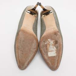 Pre Owned حذاء كعب عالى جيمى تشو لوركش بريدجيت لونين ميتالك مقاس 39.5