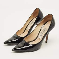 Pre Owned Jimmy Choo Romy Size 36 Black Patent Leather Pumps