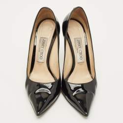Pre Owned Jimmy Choo Romy Size 36 Black Patent Leather Pumps