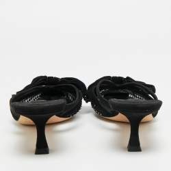 مملوكة مسبقًا صندل ميول جيمي تشو جلد أسود ماجي مقاس 38