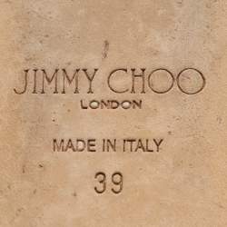 مملوكة مسبقًا Jimmy Choo Gabie Size 39 Gold Glitter Ballet Flats