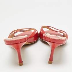 مملوكة مسبقًا Jimmy Choo Size 40 Red Patent Leather Slide Sandals