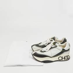 مملوكة مسبقًا Jimmy Choo Raine Size 37 Grey/Black Leather Low Top Sneakers