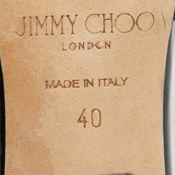 Pre Owned Jimmy Choo Lancer Size 40 Black Patent Leather Strappy Pumps