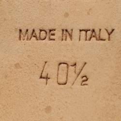 مملوكة مسبقًا حذاء كعب عالي جيمي تشو جلد منقوش بايثون نحاسي منصة مقاس 40.5