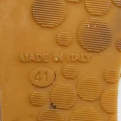 مملوكة مسبقًا صندل منصة إسبادريل أسافين جلد سويدي بطبعة النمر جيمي تشو دوفينا مقاس 41