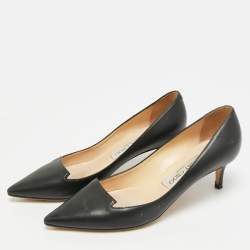 مملوكة مسبقًا Jimmy Choo Avril Size 35.5 Black Leather Pumps