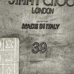 Pre Owned حذاء بوت عسكري جلد أسود جيمي تشو كورا مقاس 41