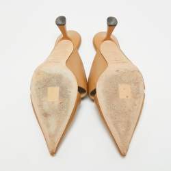 Pre Owned خُف جيمي تشو زاليا نابا جلد بني مقاس 39.5