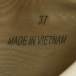 Pre Owned حذاء رياضي جيمي تشو كوزموس منخفض من أعلى جلد أبيض ونيوبرين مقاس 37