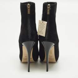 Pre Owned Jimmy Choo Gracie Size 38 Black Suede Ankle Length Boots