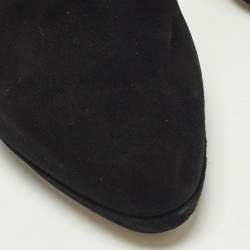 Pre Owned Jimmy Choo Gracie Size 38 Black Suede Ankle Length Boots