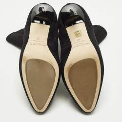 Pre Owned Jimmy Choo Gracie Size 38 Black Suede Ankle Length Boots