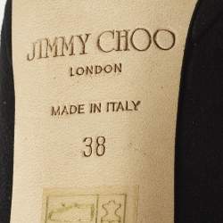 Pre Owned Jimmy Choo Gracie Size 38 Black Suede Ankle Length Boots