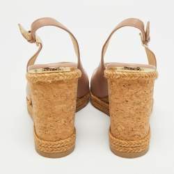 Pre Owned صندل جيمي تشو أميلي جلد أزرق فتحة كعب كعب روكي فليني مقاس 37.5