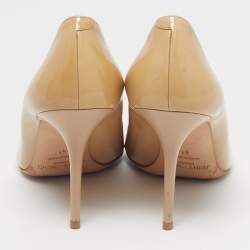 Pre Owned Jimmy Choo Love Size 41 Beige Patent Leather Pumps