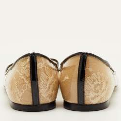 Pre Owned Jimmy Choo Romy Size 37 Transparent Patent Leather and PVC Ballet Flats