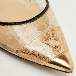 Pre Owned Jimmy Choo Romy Size 37 Transparent Patent Leather and PVC Ballet Flats