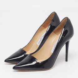 مملوكة مسبقًا Jimmy Choo Alia Size 36.5 Black Patent Leather Pumps