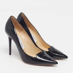 مملوكة مسبقًا Jimmy Choo Alia Size 36.5 Black Patent Leather Pumps