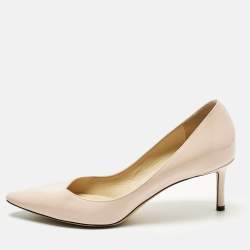 مملوكة مسبقًا Jimmy Choo Romy Size 39 Pink Patent Leather Pointed Toe Pumps