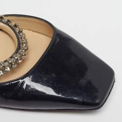 Pre Owned Jimmy Choo Size 36 Black Patent Leather Slingback Pumps