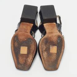 Pre Owned Jimmy Choo Size 36 Black Patent Leather Slingback Pumps