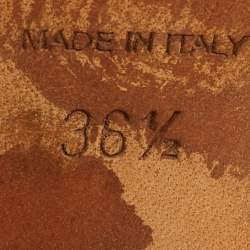 Pre Owned حذاء كعب عالي جيمي تشو فيتو جلد منقوش بنقشة جلد الثعبان بني/أسود بحزام خلفي مقاس 36