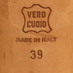 Pre Owned صندل جيمي تشو قماش وجلد بيج مقاس 39