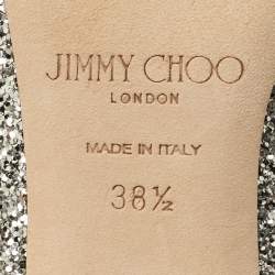 Pre Owned حذاء كعب عالي جيمي تشو رايكر ساتان أسود مقاس 37