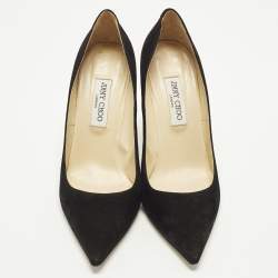 Pre Owned Jimmy Choo Abel Size 42 Black Suede Pumps