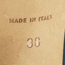 Pre Owned Jimmy Choo Aadi Size 38 Navy Blue Suede Platform  Slingback Pumps