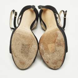 مملوكة مسبقًا Jimmy Choo Lance Size 36 Black Suede Platform Sandals