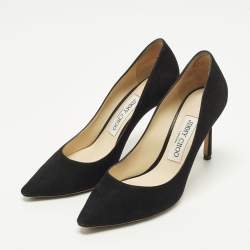 Pre Owned Jimmy Choo Romy Size 36.5 Black Suede Pumps