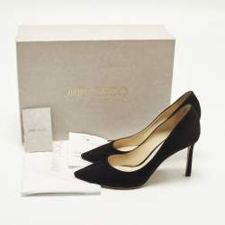Pre Owned Jimmy Choo Romy Size 36.5 Black Suede Pumps
