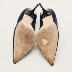 Pre Owned Jimmy Choo Agnes Size 42 Navy Blue Suede Pumps