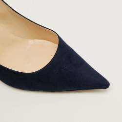 Pre Owned Jimmy Choo Agnes Size 42 Navy Blue Suede Pumps