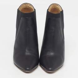 Pre Owned Jimmy Choo Deluxe Size 40 Black Fabric And Leather Ankle Length Boots