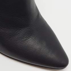 Pre Owned Jimmy Choo Deluxe Size 40 Black Fabric And Leather Ankle Length Boots
