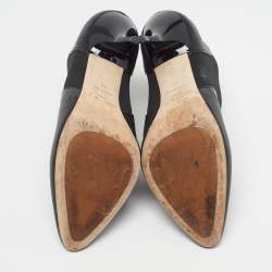 Pre Owned Jimmy Choo Deluxe Size 40 Black Fabric And Leather Ankle Length Boots